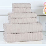 Superior Mika Smart Twist Viscose Cotton Blend Ribbed 6 Piece Set