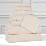 Superior Mika Smart Twist Viscose Cotton Blend Ribbed 8 Piece Set
