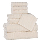 Superior Mika Smart Twist Viscose Cotton Blend Ribbed 8 Piece Set