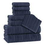 Superior Mika Smart Twist Viscose Cotton Blend Ribbed 8 Piece Set
