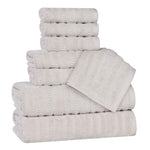 Superior Mika Smart Twist Viscose Cotton Blend Ribbed 8 Piece Set