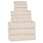 Superior Mika Smart Twist Viscose Cotton Blend Ribbed 9 Piece Set