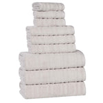 Superior Mika Smart Twist Viscose Cotton Blend Ribbed 9 Piece Set