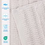 Mika Smart Twist Viscose Cotton Blend Ribbed Bath Sheets, Set of 2