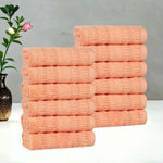 Mika Smart Twist Viscose Cotton Blend Face Towels Washcloths Set of 12