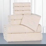 Superior Mile Smart Twist Viscose Cotton Blend Solid 8 Piece Towel Set