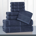 Superior Mile Smart Twist Viscose Cotton Blend Solid 8 Piece Towel Set