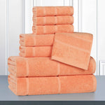 Superior Mile Smart Twist Viscose Cotton Blend Solid 8 Piece Towel Set