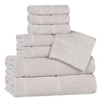 Superior Mile Smart Twist Viscose Cotton Blend Solid 8 Piece Towel Set
