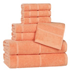 Superior Mile Smart Twist Viscose Cotton Blend Solid 8 Piece Towel Set