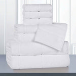 Superior Mile Smart Twist Viscose Cotton Blend Solid 8 Piece Towel Set