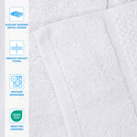 Superior Mile Smart Twist Viscose Cotton Blend Solid 8 Piece Towel Set