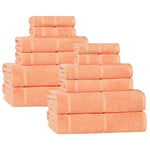 Superior Mile Smart Twist Viscose Cotton Blend Solid 12 Piece Towel Set