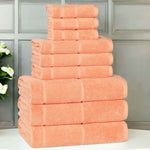 Superior Mile Smart Twist Viscose Cotton Blend Solid 9 Piece Towel Set