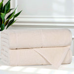 Viscose Cotton Blend Solid Bath Towel Set of 2
