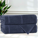 Viscose Cotton Blend Solid Bath Towel Set of 2