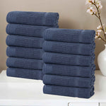 Milo Smart Twist Viscose Cotton Blend Face Towels Washcloths Set of 12