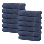 Milo Smart Twist Viscose Cotton Blend Face Towels Washcloths Set of 12