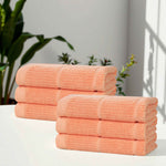 Superior Milo Smart Twist Viscose Cotton Blend Hand Towels, Set of 6