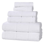 Milo Smart Twist Viscose Cotton Blend Solid Ribbed 6 Piece Towel Set