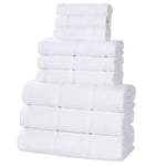 Milo Smart Twist Viscose Cotton Blend Solid Ribbed 9 Piece Towel Set