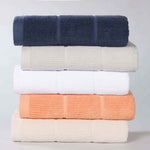 Milo Smart Twist Viscose Cotton Blend Solid Ribbed 9 Piece Towel Set
