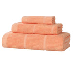 Milo Smart Twist Viscose Cotton Blend Solid Ribbed 3 Piece Towel Set