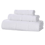 Milo Smart Twist Viscose Cotton Blend Solid Ribbed 3 Piece Towel Set
