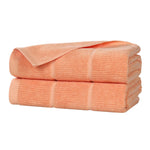 Milo Smart Twist Viscose Cotton Blend Ribbed Bath Sheets, Set of 2