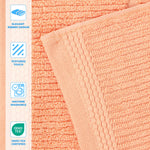 Milo Smart Twist Viscose Cotton Blend Ribbed Bath Sheets, Set of 2