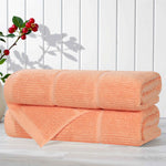 Viscose Cotton Blend Ribbed Bath Towel Set of 2