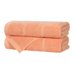 Viscose Cotton Blend Ribbed Bath Towel Set of 2