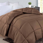 Superior Monochrome Basketweave Microfiber Down Alternative Comforter