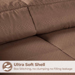 Superior Monochrome Basketweave Microfiber Down Alternative Comforter
