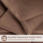 Superior Monochrome Basketweave Microfiber Down Alternative Comforter