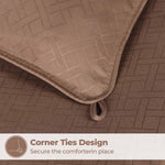 Superior Monochrome Basketweave Microfiber Down Alternative Comforter
