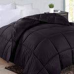 Superior Monochrome Basketweave Microfiber Down Alternative Comforter