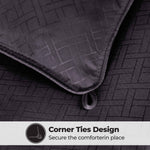 Superior Monochrome Basketweave Microfiber Down Alternative Comforter