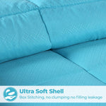 Superior Monochrome Basketweave Microfiber Down Alternative Comforter