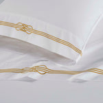 Moonlawn 100% Cotton Gold Embroidered Sheet Set