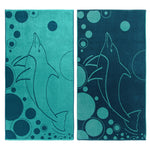 Mystic Dolphin Oversized Cotton Beach Towel Set of 2 Piece