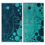 Mystic Dolphin Oversized Cotton Beach Towel Set of 2 Piece