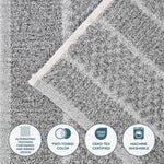 Superior Naples Cotton Blend Checkered & Ribbed Hand Towels, Set of 6