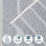 Superior Naples Cotton Blend Checkered & Ribbed Hand Towels, Set of 6