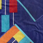 Neon Tiles Oversized Cotton Beach Towel Set of 2 Piece