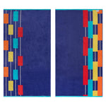 Neon Tiles Oversized Cotton Beach Towel Set of 2 Piece