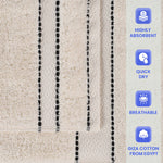 3-Piece Egyptian Giza Cotton Plush Towel Set