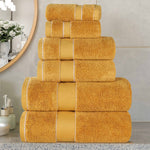6-Piece Egyptian Giza Cotton Plush Towel Set