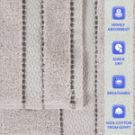 6-Piece Egyptian Giza Cotton Plush Towel Set