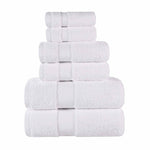 6-Piece Egyptian Giza Cotton Plush Towel Set